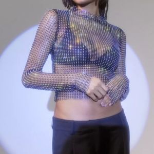 NWT Urban Outfitters Sheer Diamante Top Large